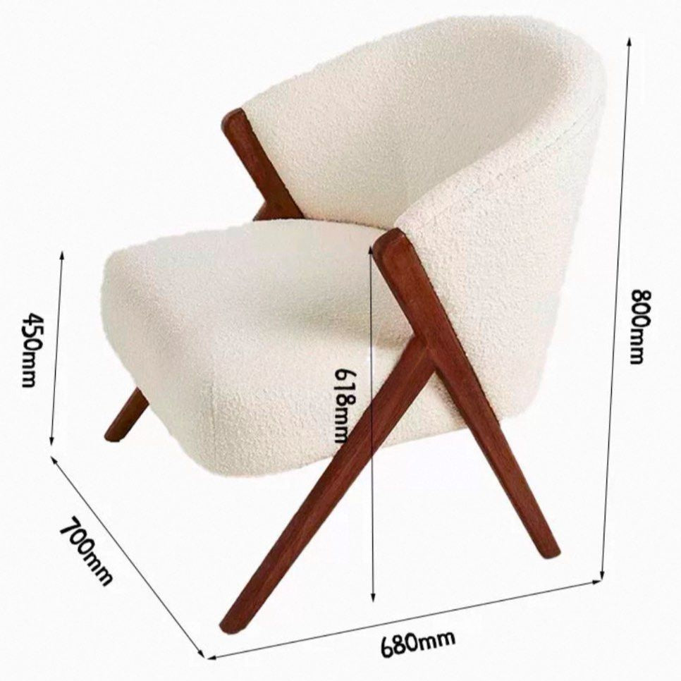 PIKO Modern Boucle Lounge Chair - Cassa Haus Singapore
