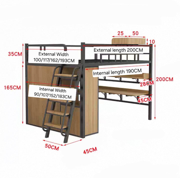 HANVER Modern Loft Bedframe