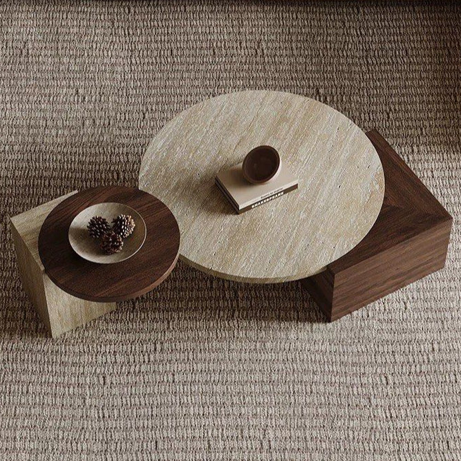 SAROV Modern Travertine Coffee Tables - Cassa Haus Singapore