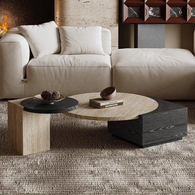 SAROV Modern Travertine Coffee Tables - Cassa Haus Singapore