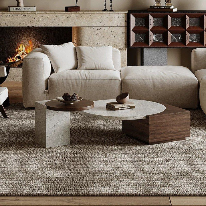 SAROV Modern Travertine Coffee Tables - Cassa Haus Singapore