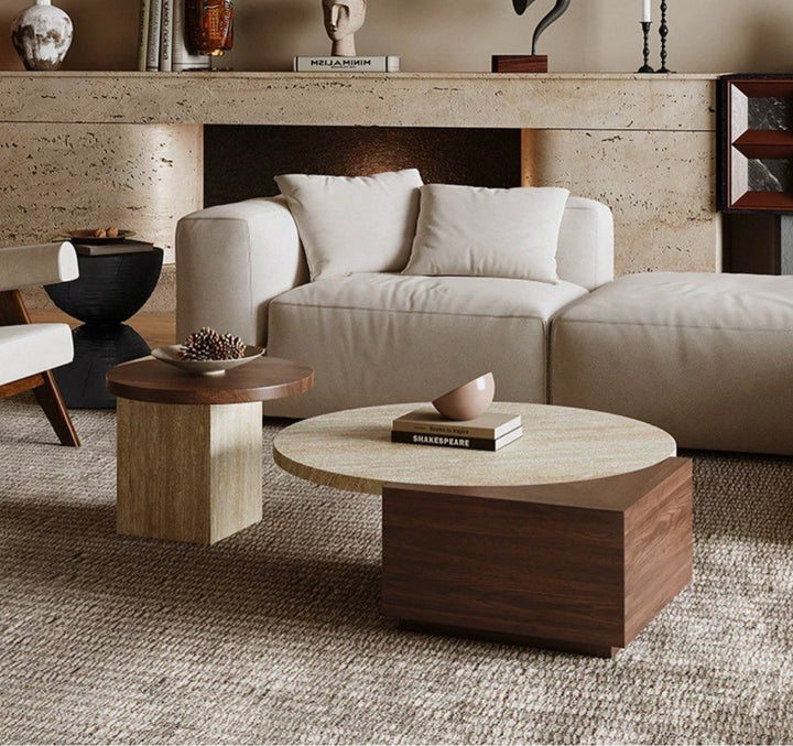 SAROV Modern Travertine Coffee Tables - Cassa Haus Singapore
