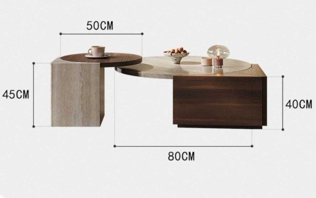 SAROV Modern Travertine Coffee Tables - Cassa Haus Singapore