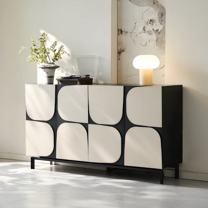 SADRIEL Modern Saddle Leather Sideboard - Cassa Haus Singapore
