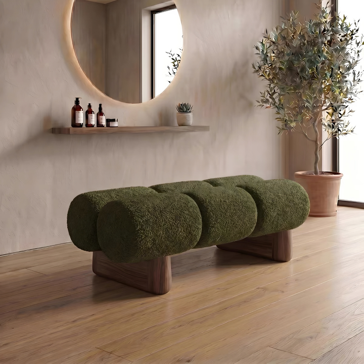 LOREVIA Modern Boucle Bench - Cassa Haus Singapore