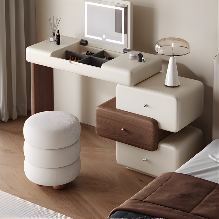 CAVENZA Modern Minimalist Vanity Table with Storage Drawers - Cassa Haus Singapore