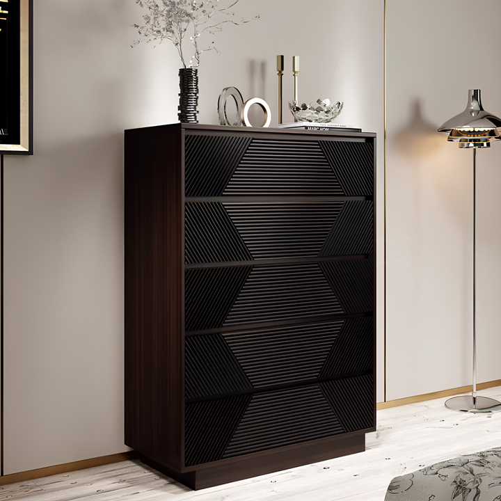 VETTORE Modern Solid Wood Chest of Drawers - Cassa Haus Singapore