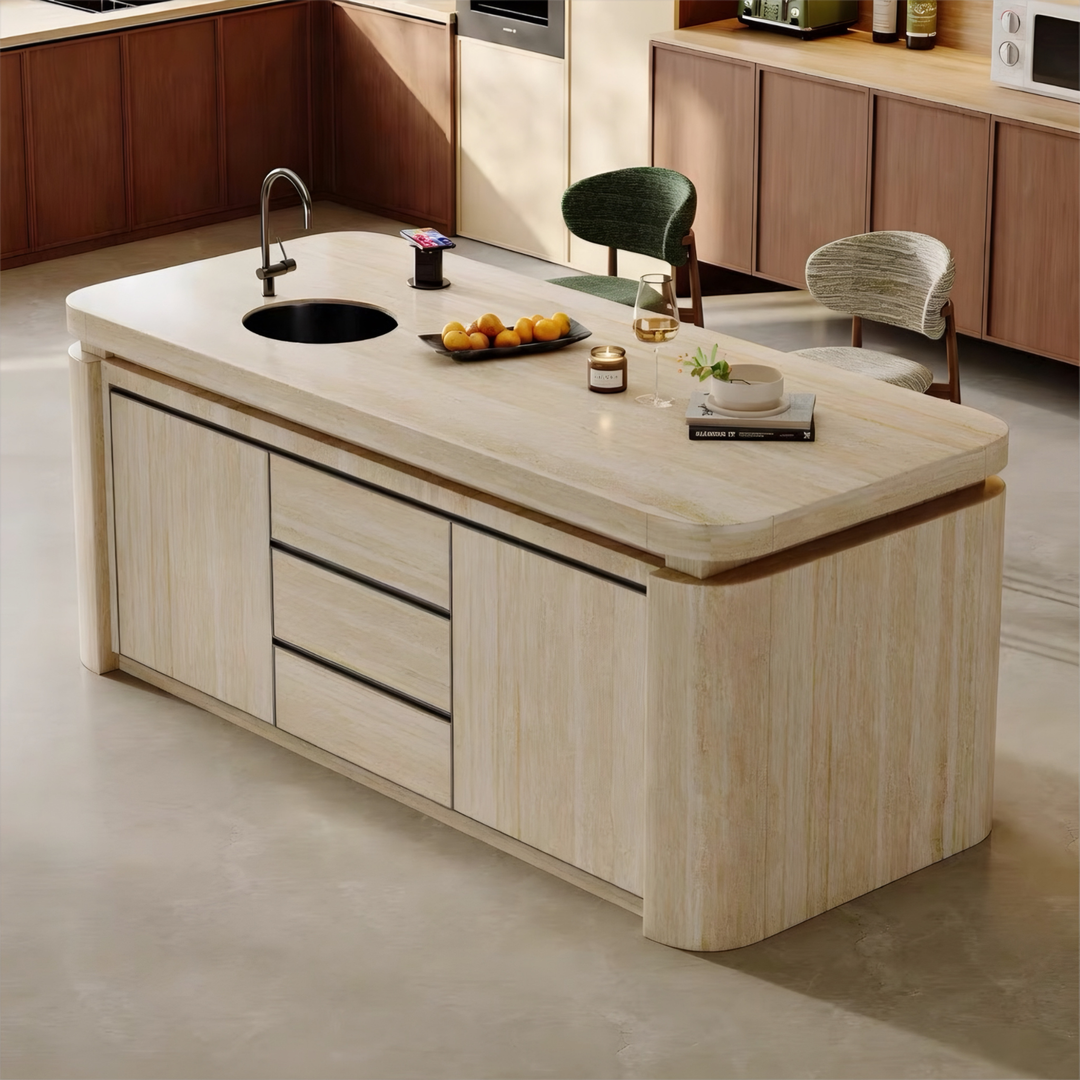 TERRACURVE Modern Sintered Stone Island Table - Cassa Haus Singapore