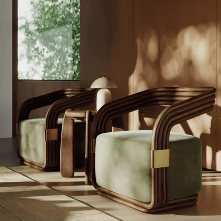ELMWICK Modern Rattan Lounge Chair - Cassa Haus Singapore