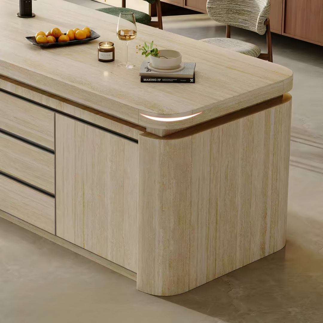 TERRACURVE Modern Sintered Stone Island Table - Cassa Haus Singapore