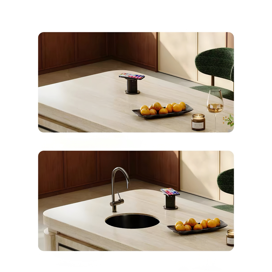 TERRACURVE Modern Sintered Stone Island Table - Cassa Haus Singapore