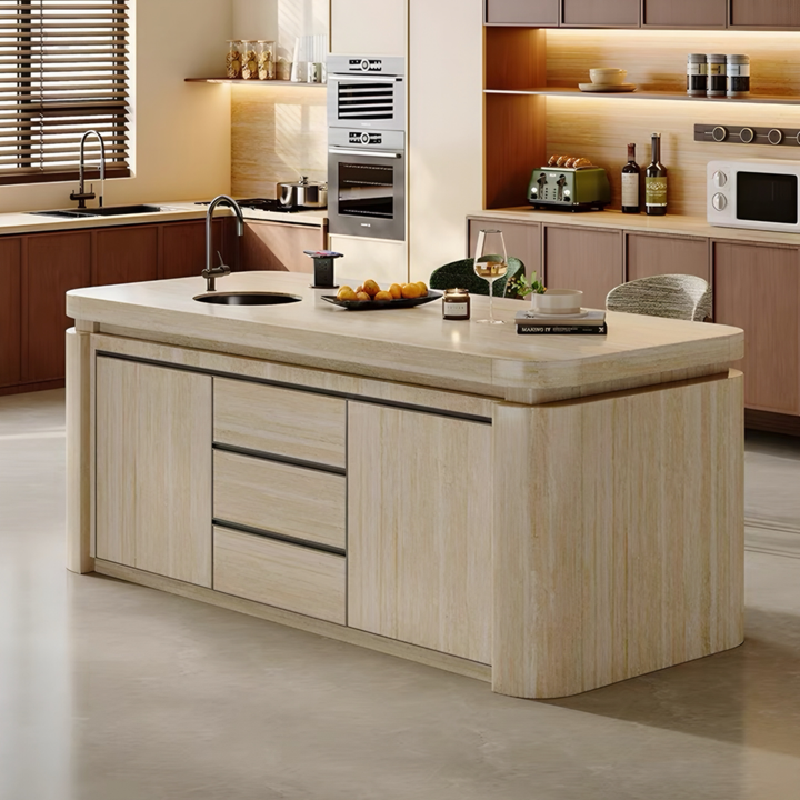 TERRACURVE Modern Sintered Stone Island Table - Cassa Haus Singapore