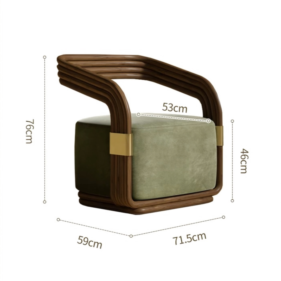 ELMWICK Modern Rattan Lounge Chair - Cassa Haus Singapore
