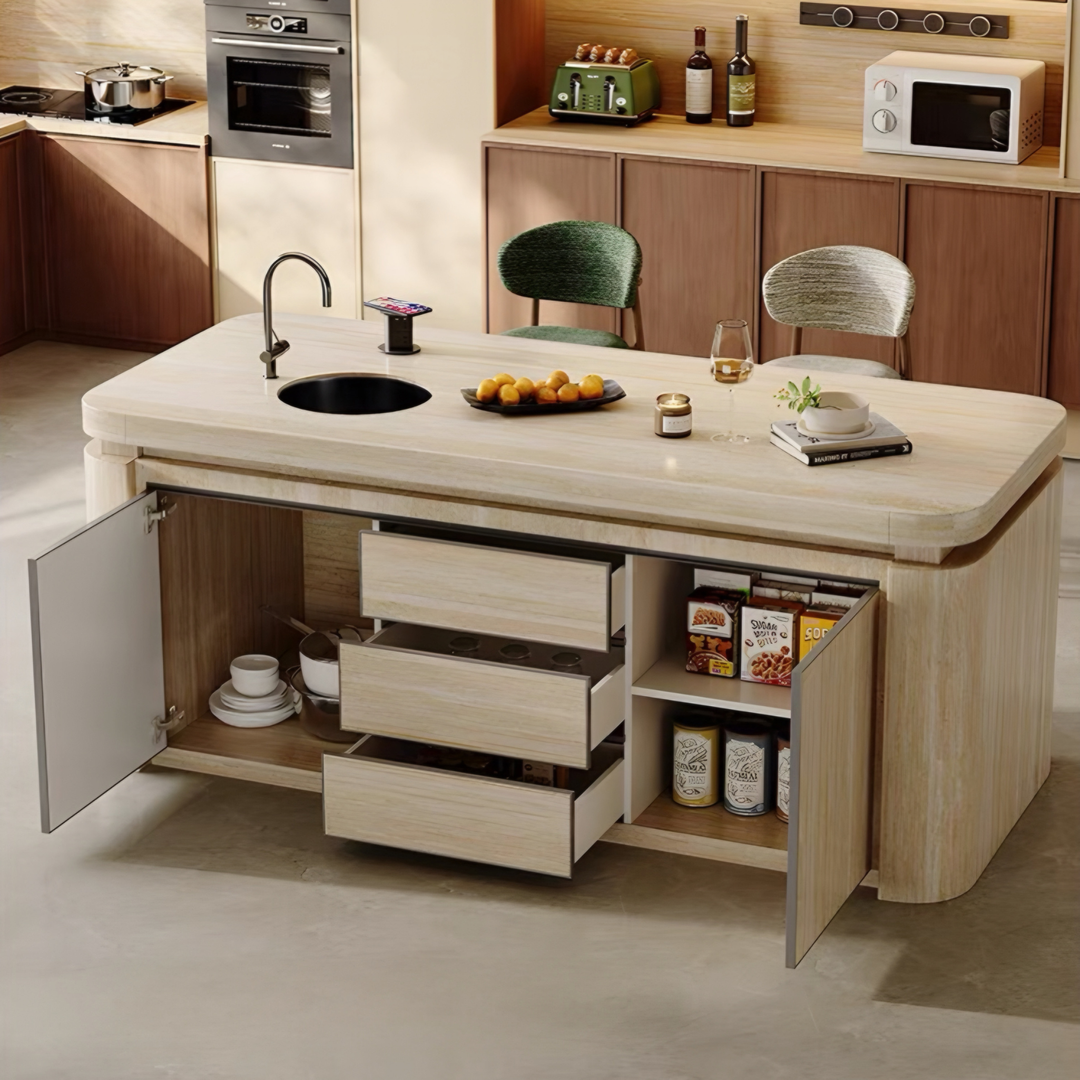 TERRACURVE Modern Sintered Stone Island Table - Cassa Haus Singapore