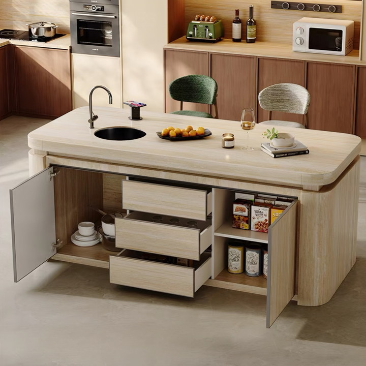 TERRACURVE Modern Sintered Stone Island Table - Cassa Haus Singapore
