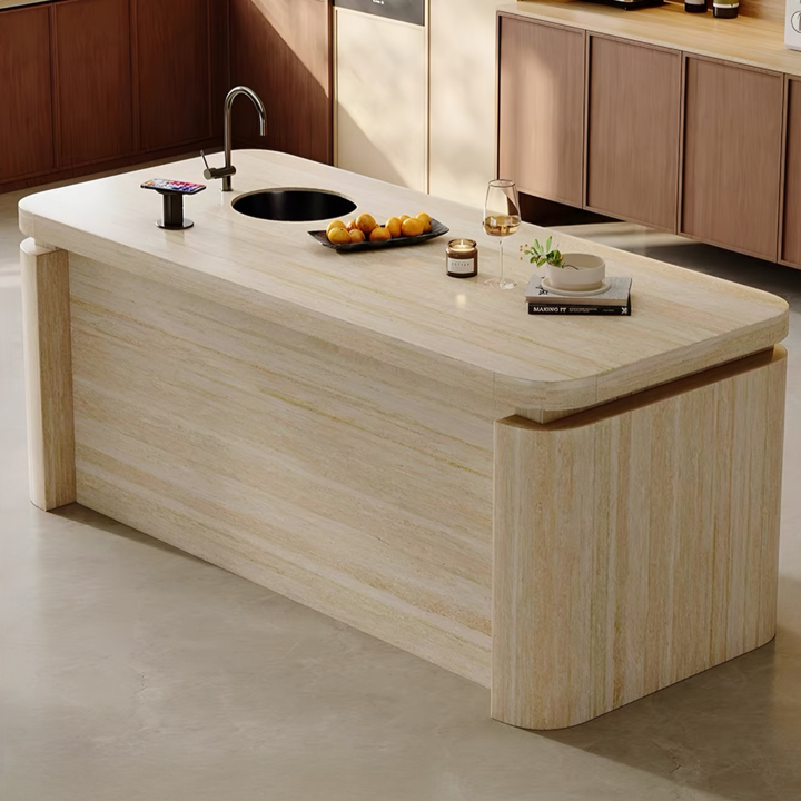 TERRACURVE Modern Sintered Stone Island Table - Cassa Haus Singapore