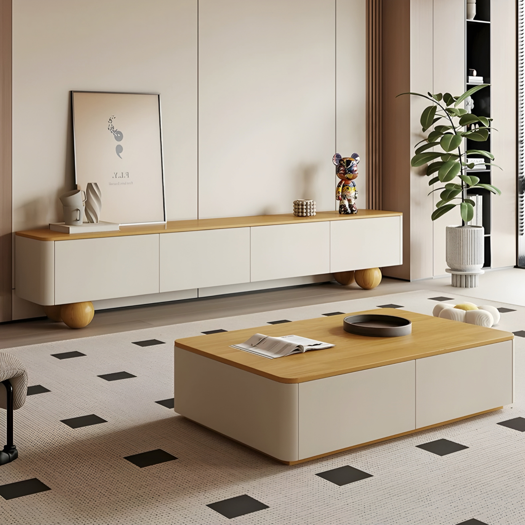 SERENZA Modern Solid Wood TV Console - Cassa Haus Singapore