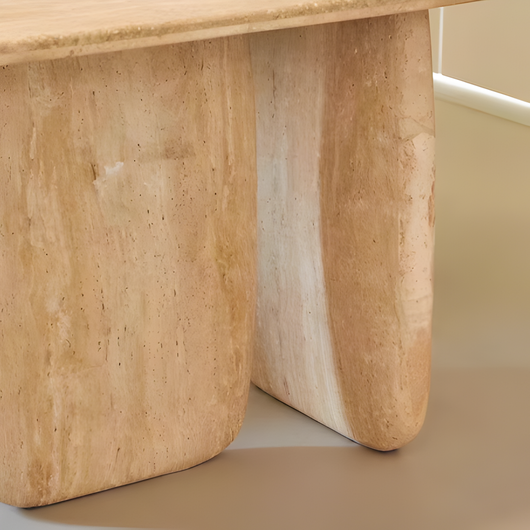 TERRANE Modern Travertine Dining Table - Cassa Haus Singapore