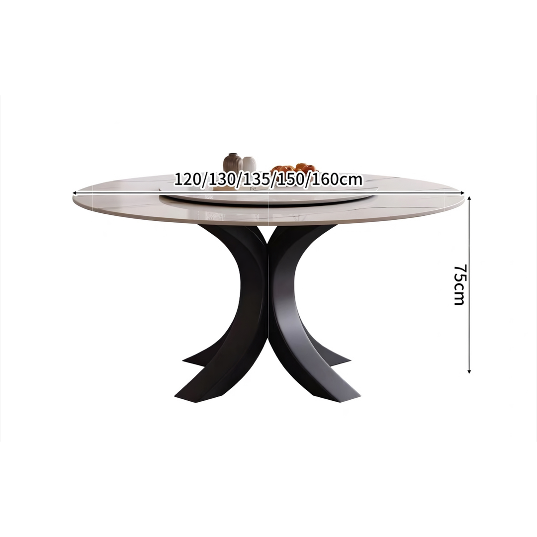 ORBITAL Modern Sintered Stone Round Dining Table - Cassa Haus Singapore