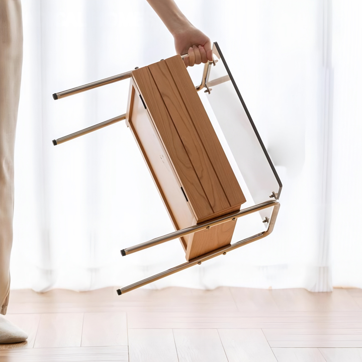 KUREN Modern Solid Wood Bedside Table - Cassa Haus Singapore