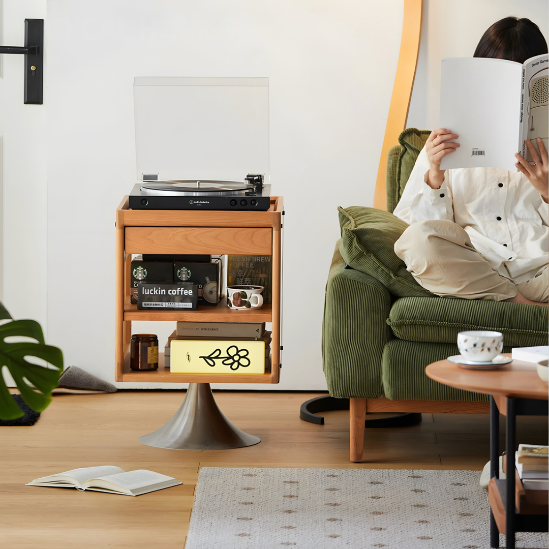 HALEN Modern Rotatable Bedside Table - Cassa Haus Singapore