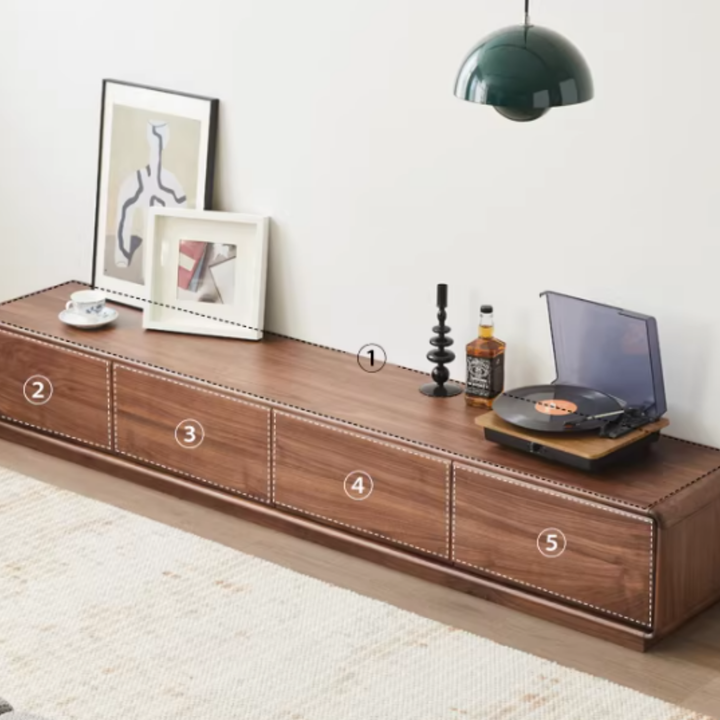 NOIRVALE Black Walnut Wood TV Console - Cassa Haus Singapore