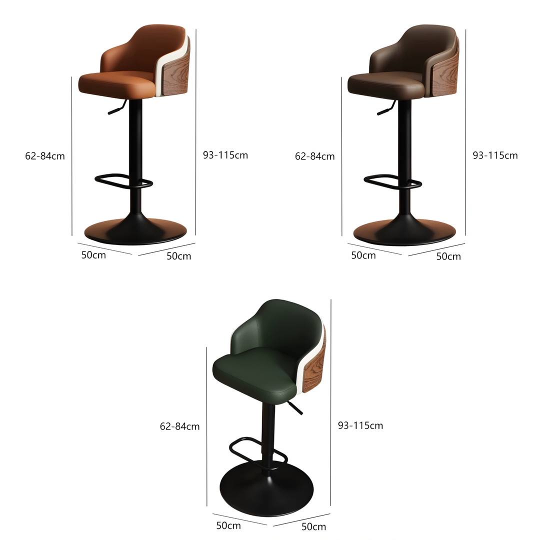 QUELVANO Modern Leather Bar Stool - Cassa Haus Singapore