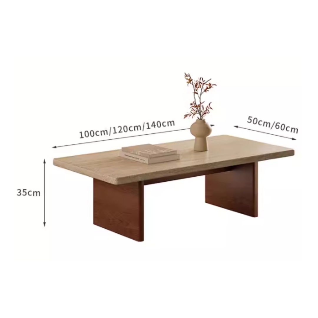 KASSEL Modern Travertine Coffee Table - Cassa Haus Singapore