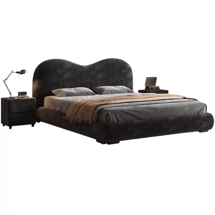 ELORIS Modern Chenille Bedframe - Cassa Haus Singapore