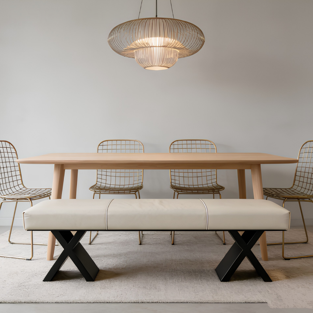 CALVINO Modern Leather Bench - Cassa Haus Singapore