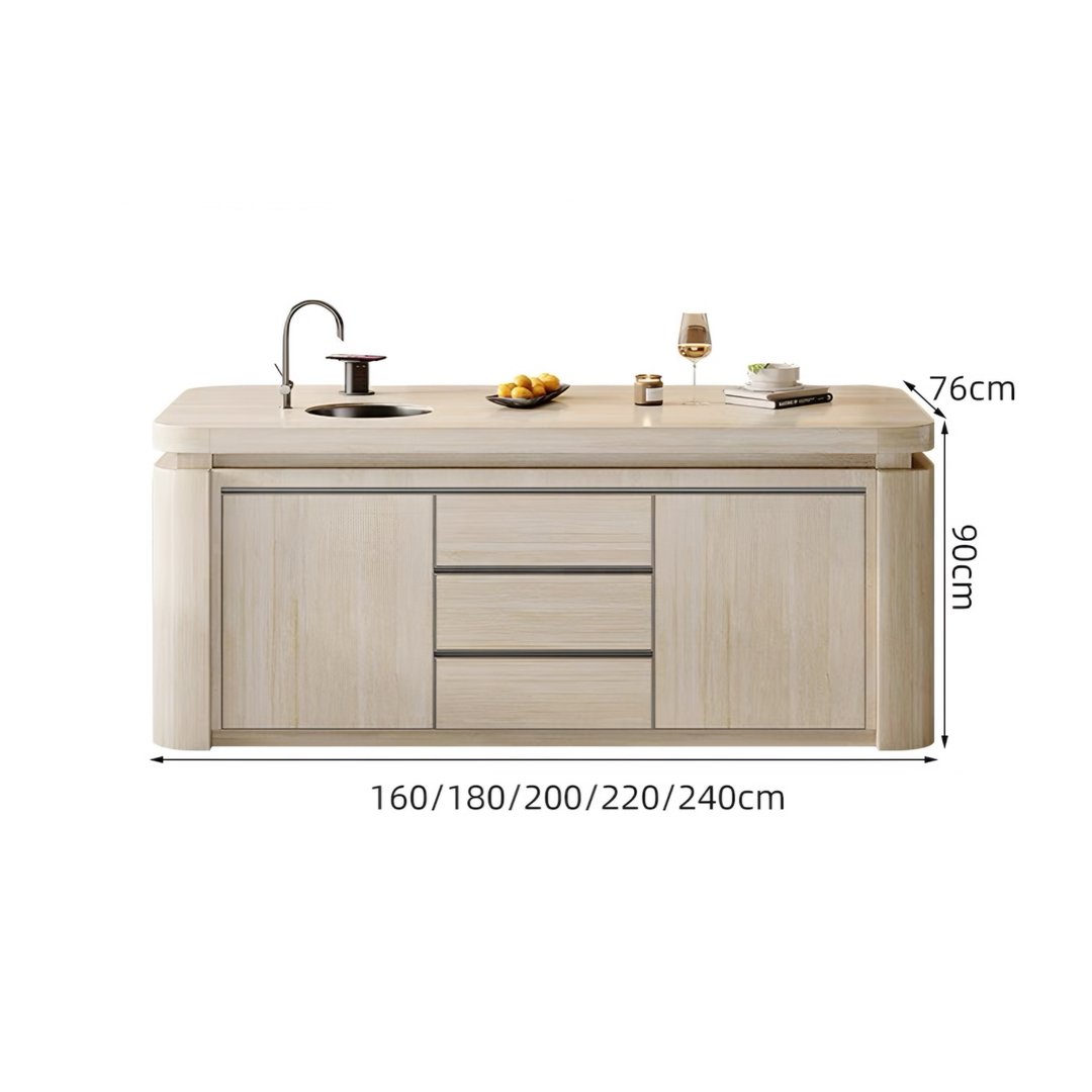 TERRACURVE Modern Sintered Stone Island Table - Cassa Haus Singapore