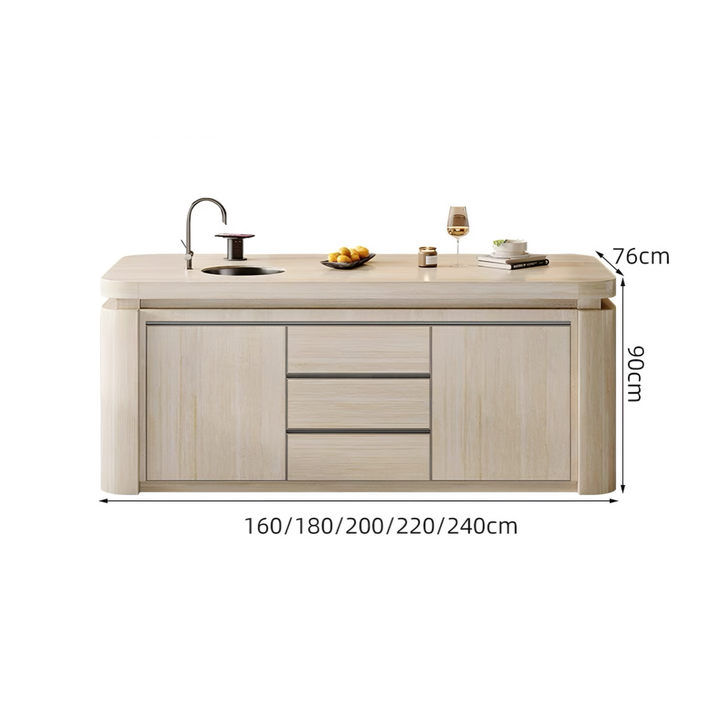 TERRACURVE Modern Sintered Stone Island Table - Cassa Haus Singapore
