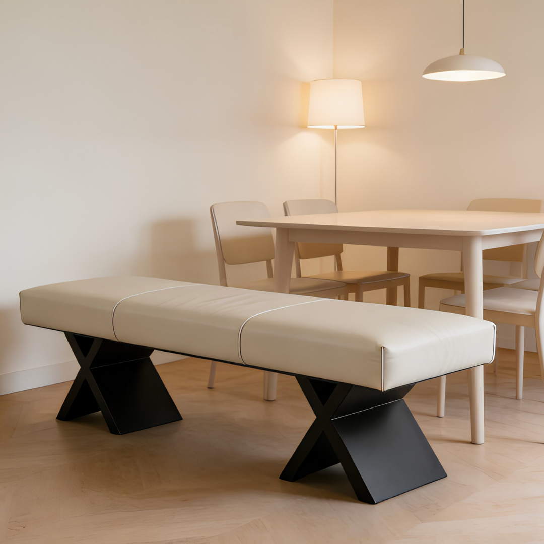 CALVINO Modern Leather Bench - Cassa Haus Singapore