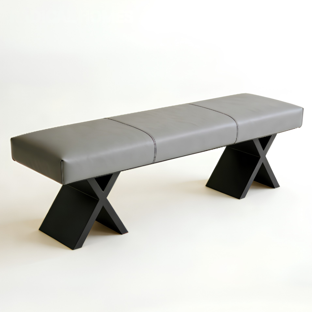 CALVINO Modern Leather Bench - Cassa Haus Singapore