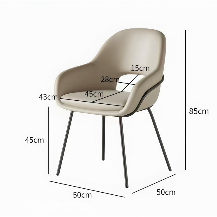 LUCENT Modern Minimalist Leather Dining Chair - Urban Mood Singapore