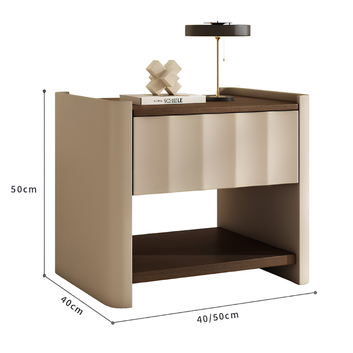 GIVAN Modern Leather Bedside Table - Cassa Haus Singapore