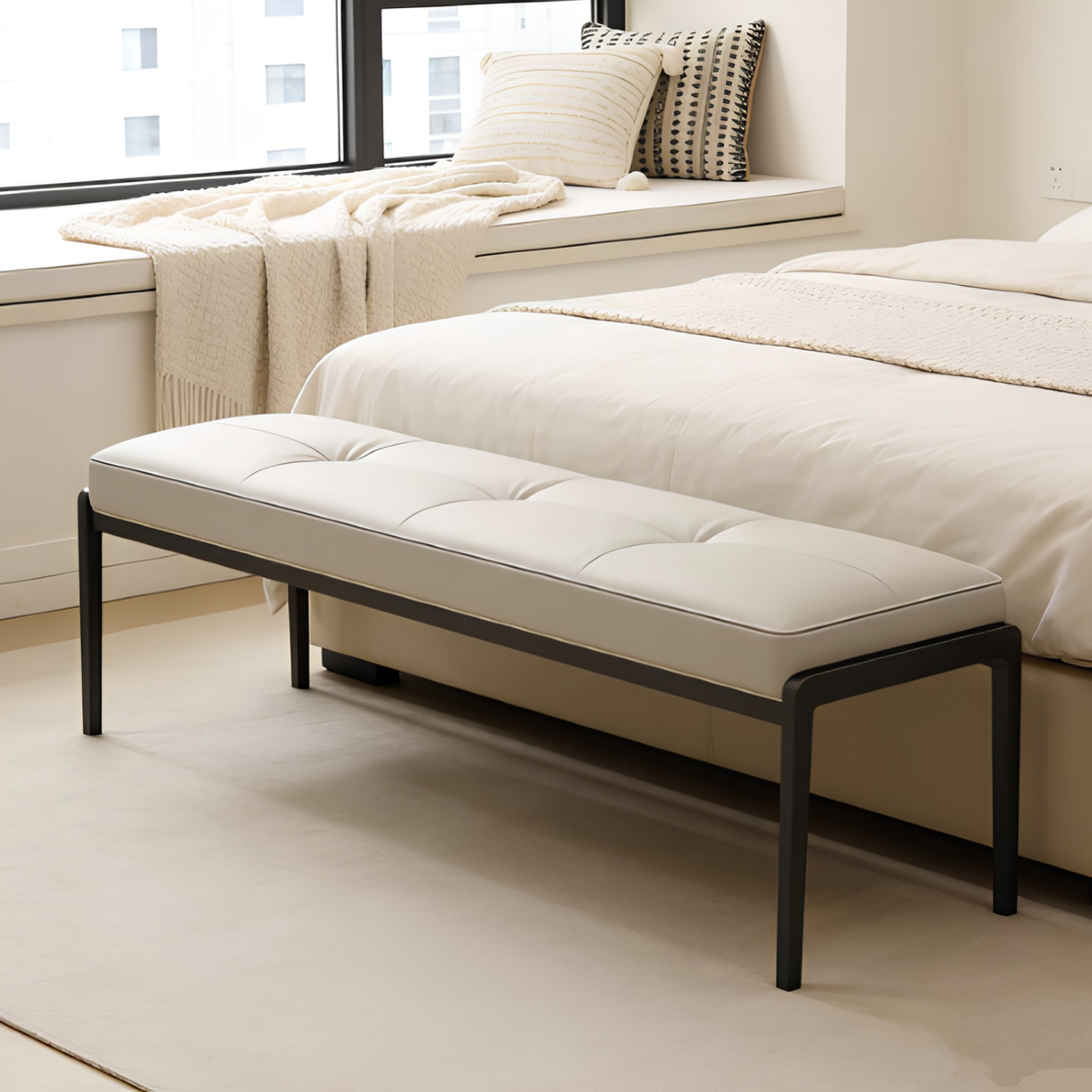 NORDEN Modern Leather Bench - Cassa Haus Singapore