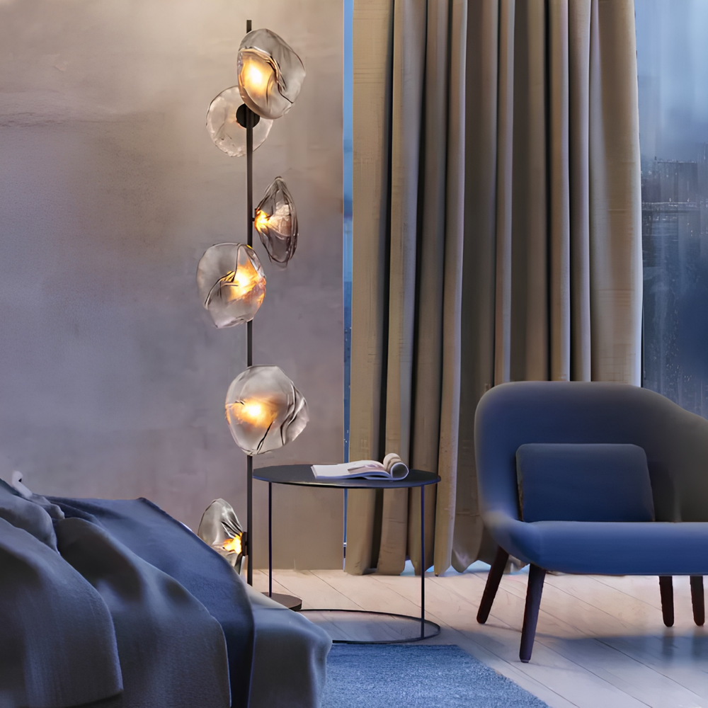 BLACKWELL Modern Glass Floor Lamp - Cassa Haus Singapore