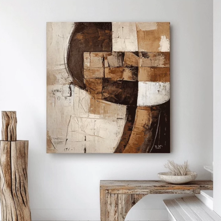 ELVARA Modern Hand-Painted Oil Painting - Cassa Haus Singapore