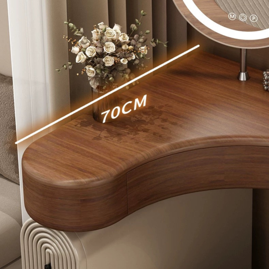 ORLISSA Minimalist Solid Wood Vanity Set - Cassa Haus Singapore