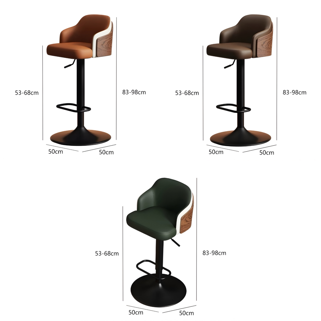 QUELVANO Modern Leather Bar Stool - Cassa Haus Singapore
