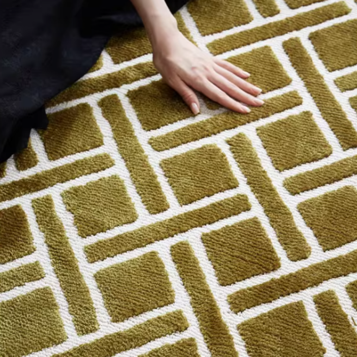 CALITHRAE Modern Grid Rug - Cassa Haus Singapore