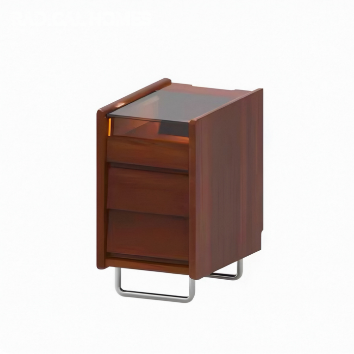 MORVEN Modern Solid Wood Bedside Table - Cassa Haus Singapore