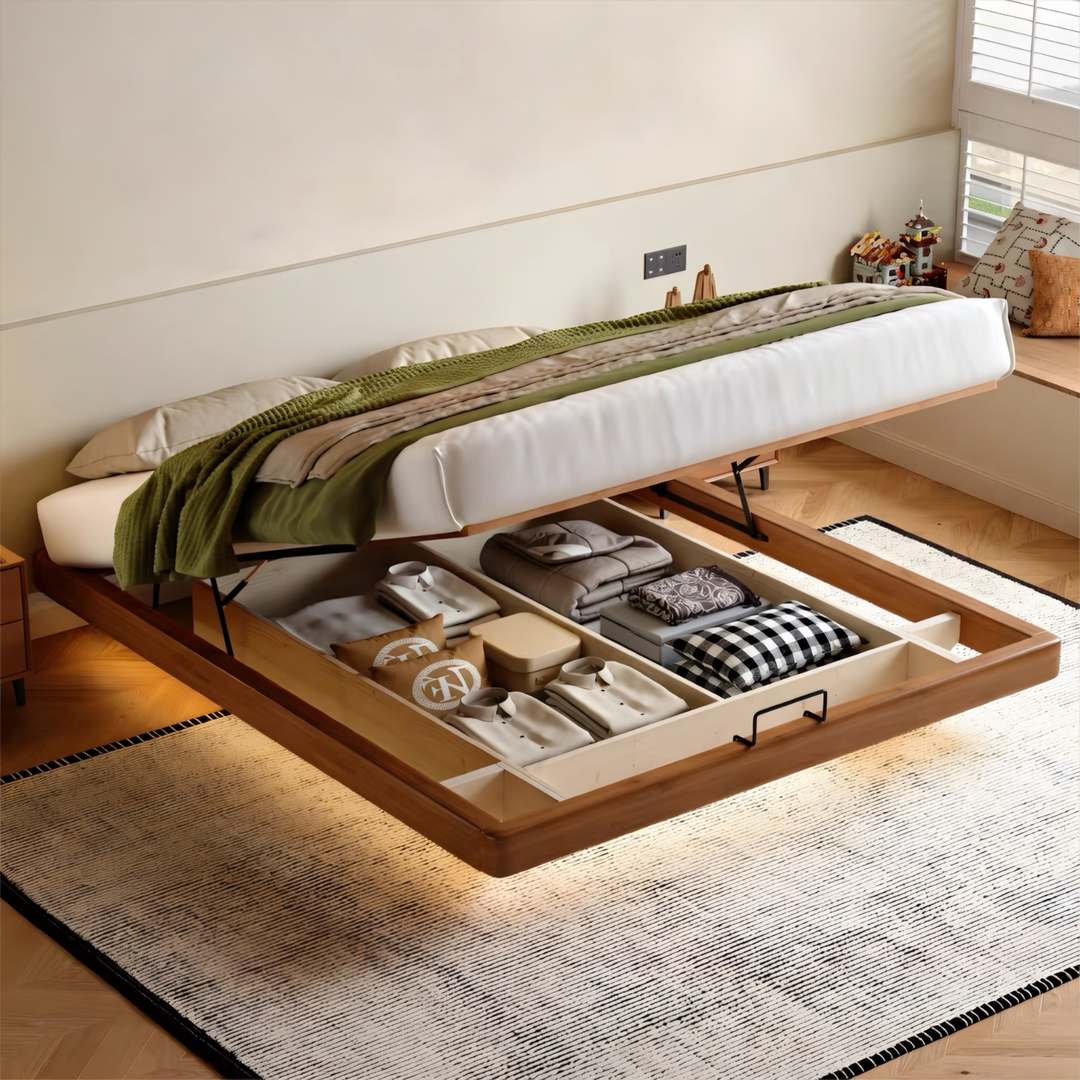 GABI Modern Floating LED Bedframe - Cassa Haus Singapore