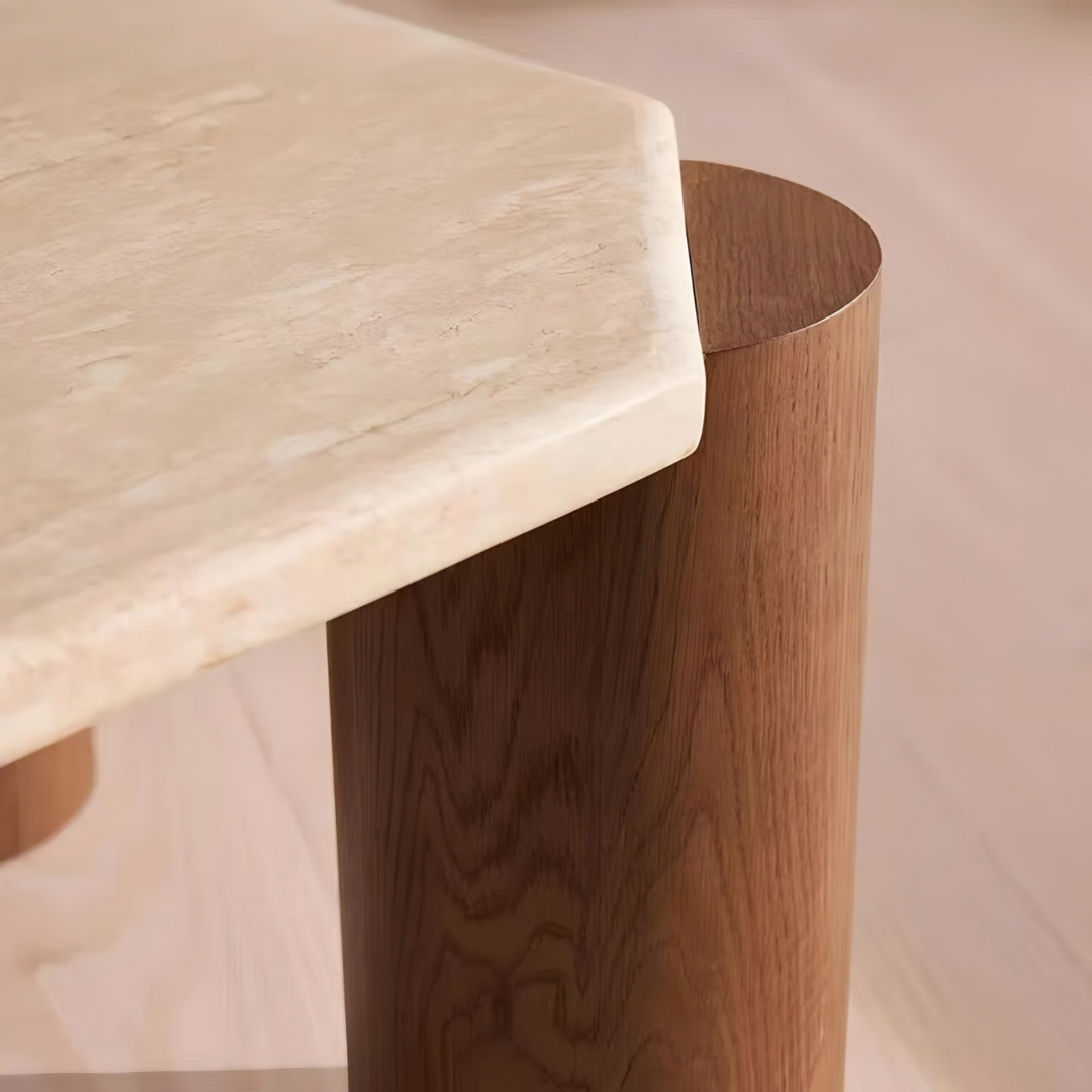 TREVISO Modern Travertine Coffee Table - Cassa Haus Singapore