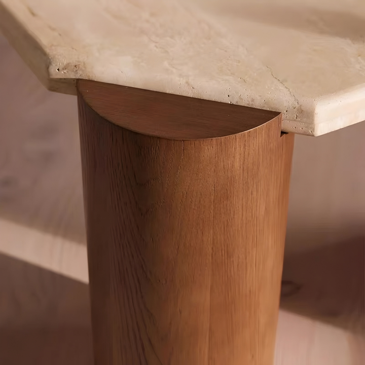 TREVISO Modern Travertine Coffee Table - Cassa Haus Singapore