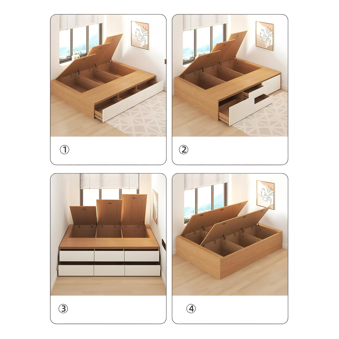 NOLVYN Modern Storage Bedframe - Cassa Haus Singapore