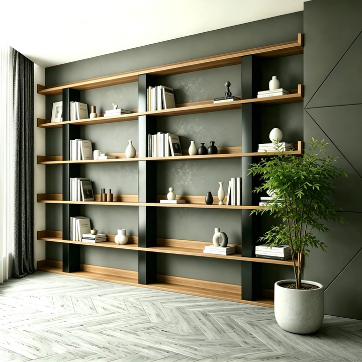 VALENZA Modern Solid Wood Display Shelves - Cassa Haus Singapore