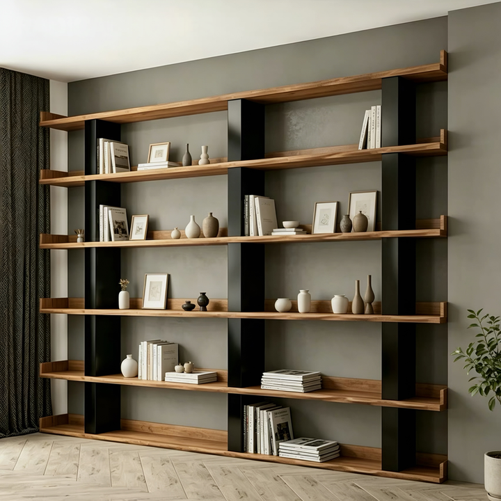 VALENZA Modern Solid Wood Display Shelves - Cassa Haus Singapore