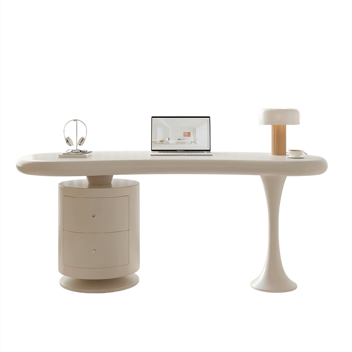 MILKSTONE Modern Curved Study Table - Urban Mood Singapore